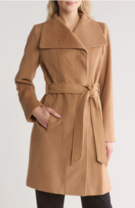 Nordstrom Rack — Michael Kors Asymmetric Belted Wool Blend Coat